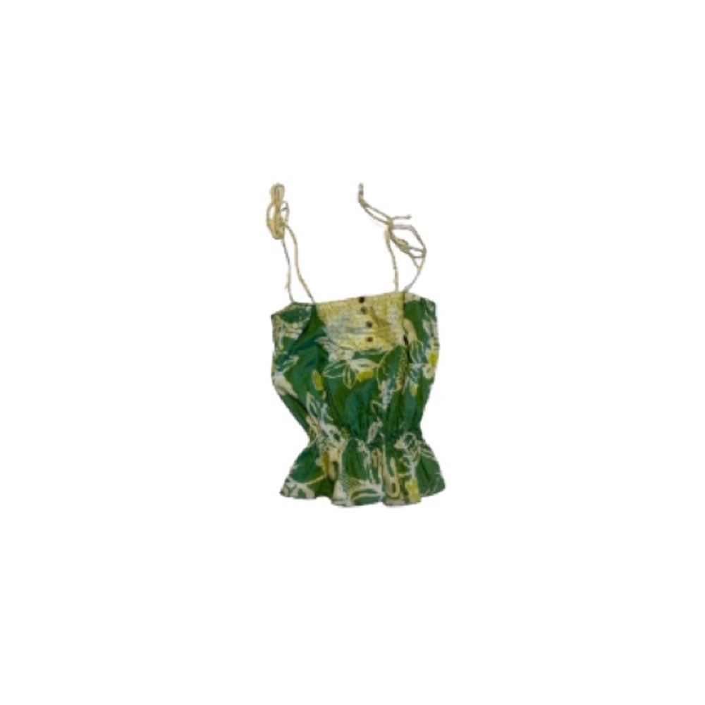 Billabong Green Hawaiian Print Spaghetti Strap Top - Women’s Size Medium